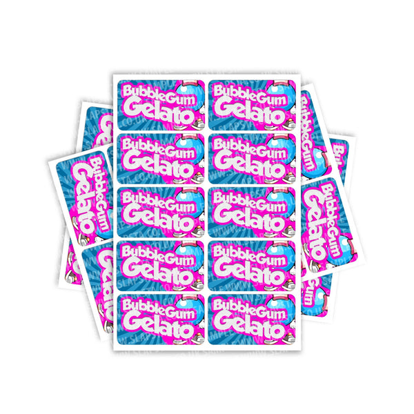 Bubblegum Gelato Rectangle / Pre-Roll Labels - SLAPSTA