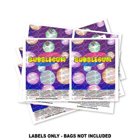 Bubblegum Mylar Bag Labels ONLY