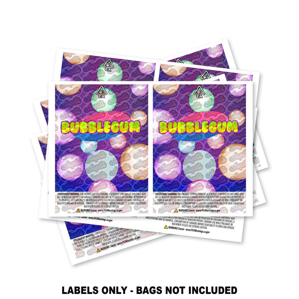 Bubblegum Mylar Bag Labels ONLY - SLAPSTA