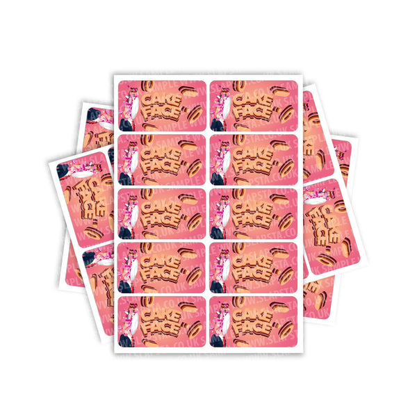 Cake Face Rectangle / Pre-Roll Labels - SLAPSTA