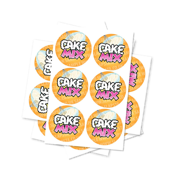 Cake Mix Circular Stickers - SLAPSTA