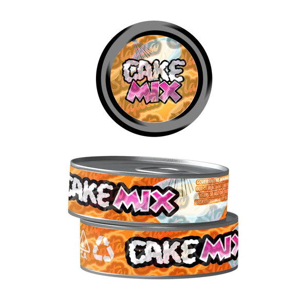 Cake Mix Pre-Labeled 3.5g Self-Seal Tins - SLAPSTA
