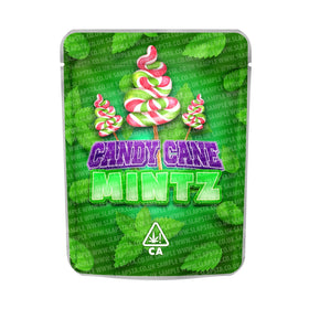 Sachets Mylar Candy Cane Mintz pré-étiquetés