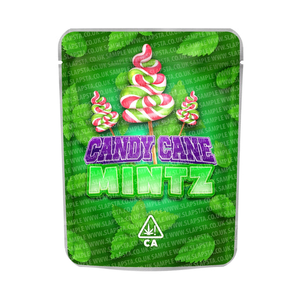 Candy Cane Mintz Mylar Pouches Pre-Labeled - SLAPSTA