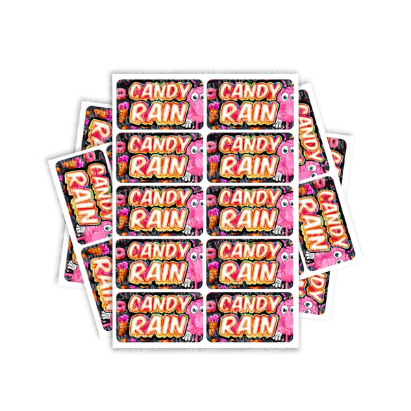 Candy Rain Rectangle / Pre-Roll Labels - SLAPSTA