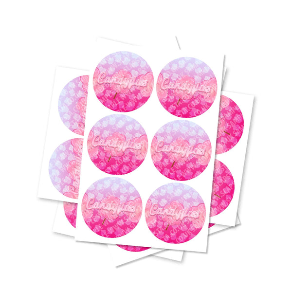 Candyfloss Circular Stickers - SLAPSTA