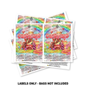 Candyland Mylar Bag Labels ONLY