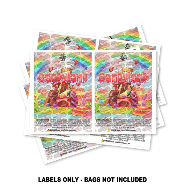 Candyland Mylar Bag Labels ONLY - SLAPSTA