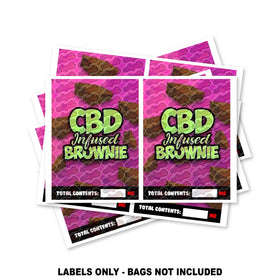 CBD Brownies Mylar Bag Labels ONLY