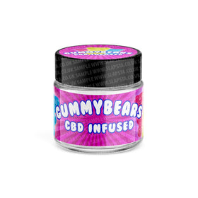CBD Infused Gummy Bears Glass Jars Pre-Labeled