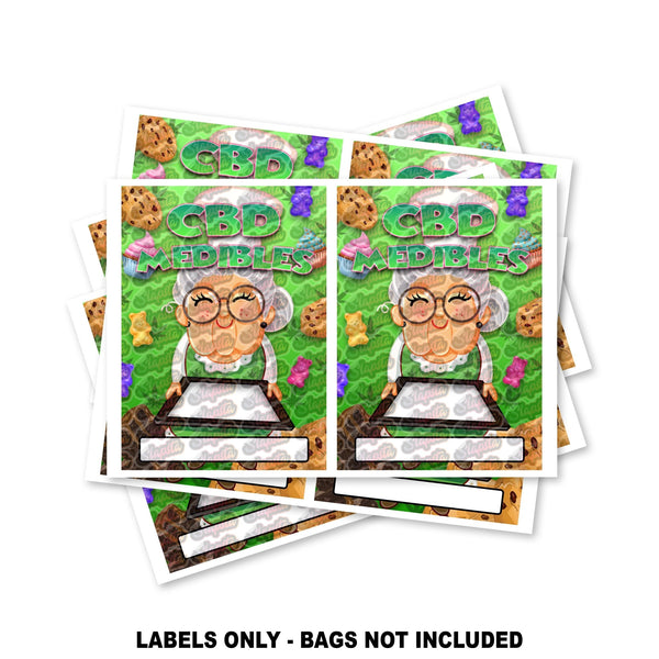 CBD Medibles Mylar Bag Labels ONLY - SLAPSTA