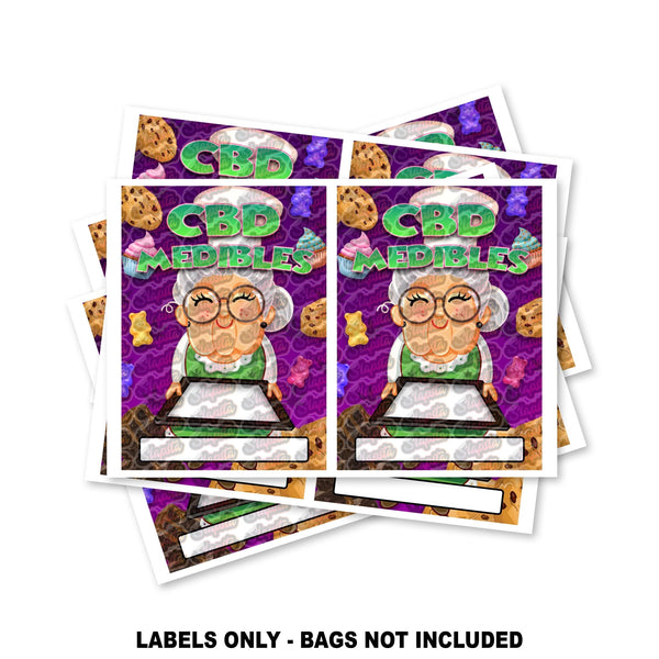CBD Medibles Mylar Bag Labels ONLY - SLAPSTA