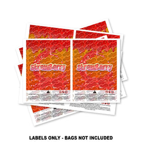 CBD Strawberry Mylar Bag Labels ONLY