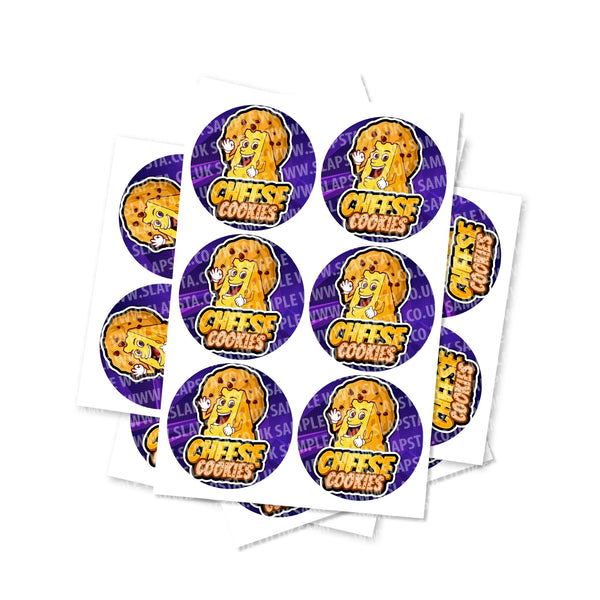 Cheese Cookies Circular Stickers - SLAPSTA