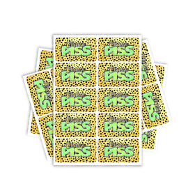 Cheetah Piss Rectangle / Pre-Roll Labels