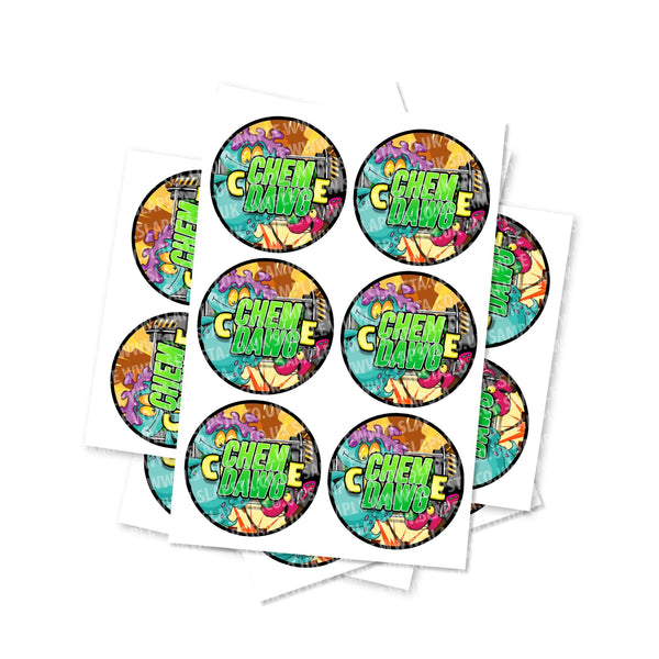Chemdawg Circular Stickers - SLAPSTA
