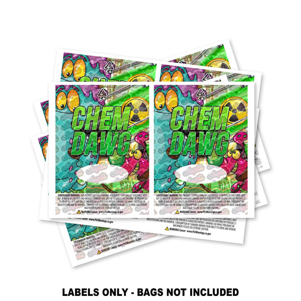 Chemdawg Mylar Bag Labels ONLY - SLAPSTA