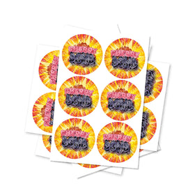 Cherry Bomb Circular Stickers
