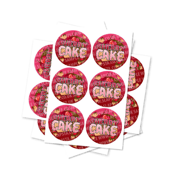 Cherry Cake Circular Stickers - SLAPSTA