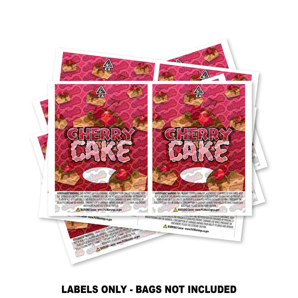 Cherry Cake Mylar Bag Labels ONLY - SLAPSTA
