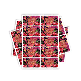 Étiquettes rectangulaires/pré-enroulées Cherry Fizz