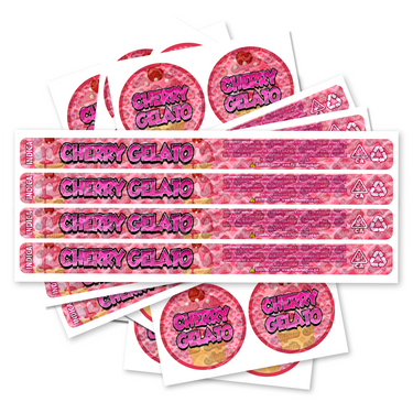 Cherry Gelato Pre - Labeled 3.5g Self - Seal Tins - 60pcs