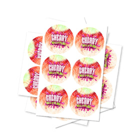 Cherry Jelly Fuel Circular Stickers