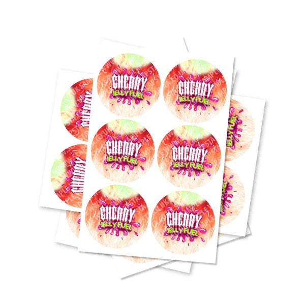 Cherry Jelly Fuel Circular Stickers - SLAPSTA