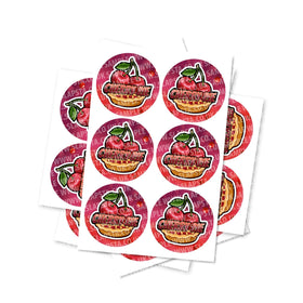 Cherry Pie Circular Stickers