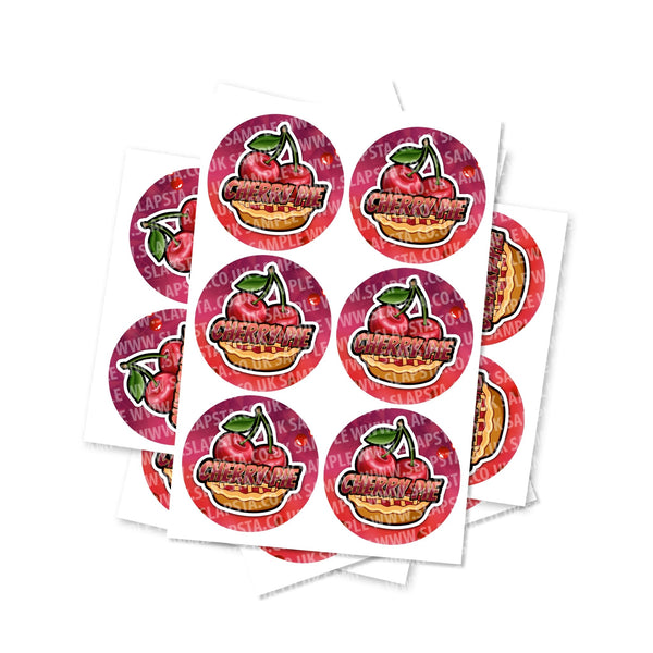 Cherry Pie Circular Stickers - SLAPSTA