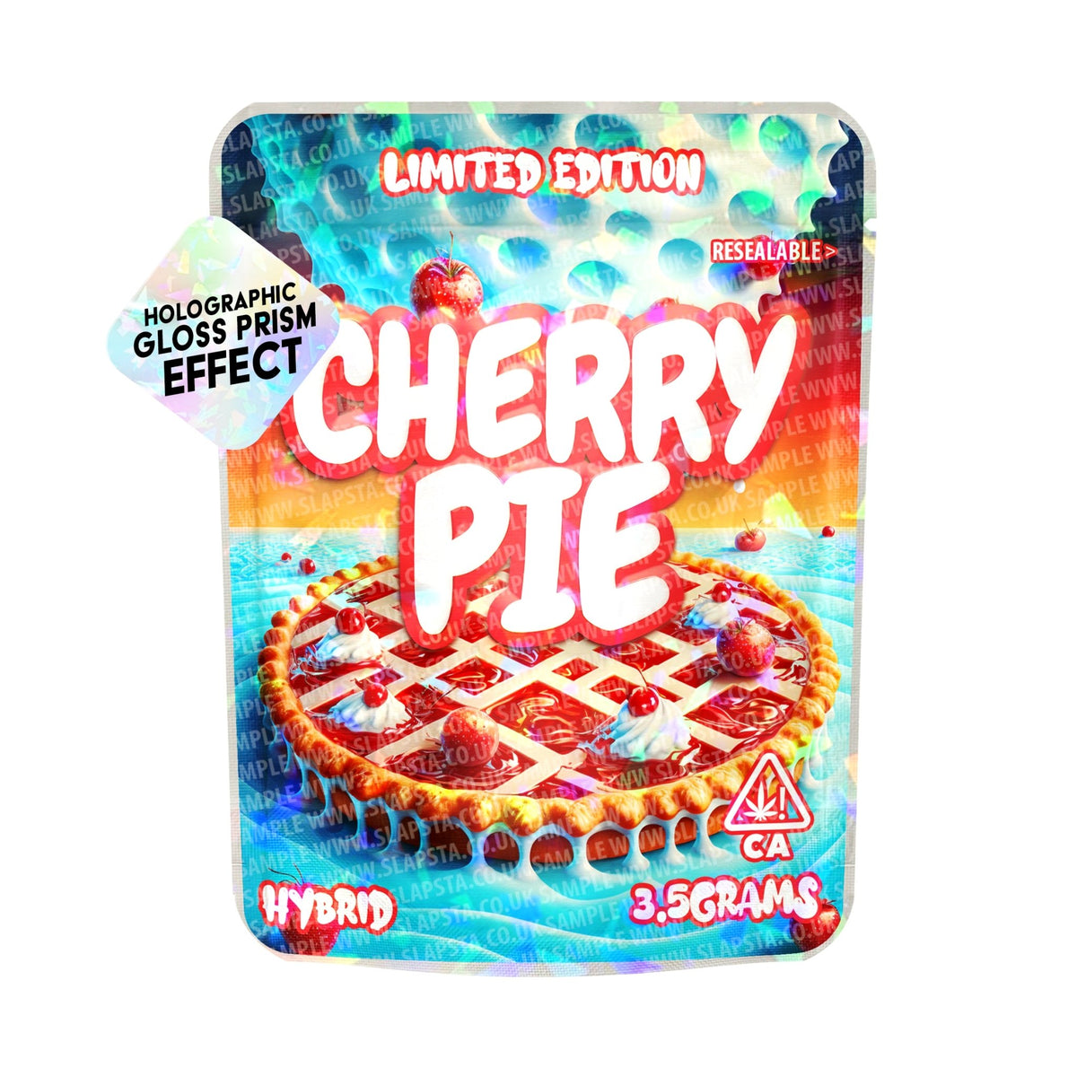 Cherry Pie Holographic Prism Mylar Bags | SLAPSTA