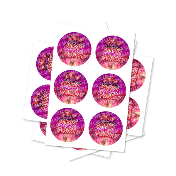 Cherry Punch Circular Stickers - SLAPSTA