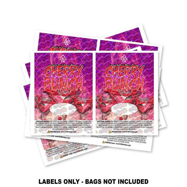Cherry Punch Mylar Bag Labels ONLY - SLAPSTA