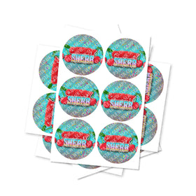 Cherry Sherb Circular Stickers