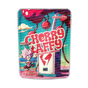 Cherry Taffy Mylar Pouches Pre-Labeled