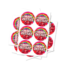 Cherry Zkittlez Circular Stickers
