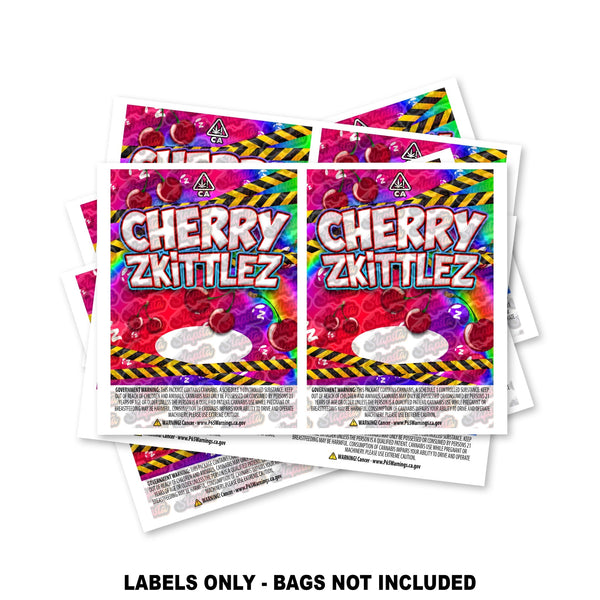 Cherry Zkittlez Mylar Bag Labels ONLY - SLAPSTA