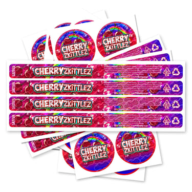 Cherry Zkittlez Pre - Labeled 3.5g Self - Seal Tins - 60pcs