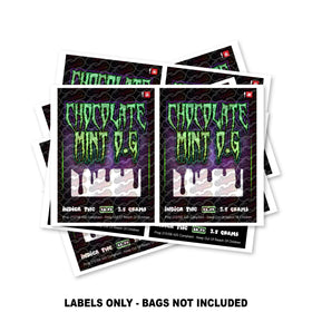 Choc Mint OG Mylar Bag Labels ONLY