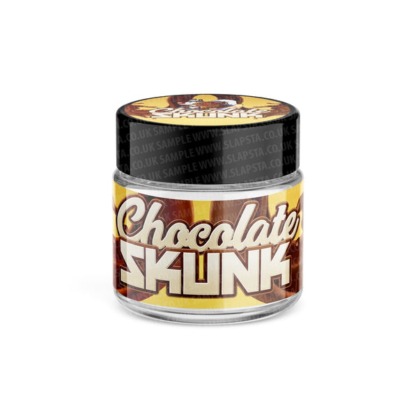 Chocolate Skunk Glass Jars Pre-Labeled - SLAPSTA
