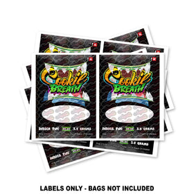 Cookie Breath Mylar Bag Labels ONLY