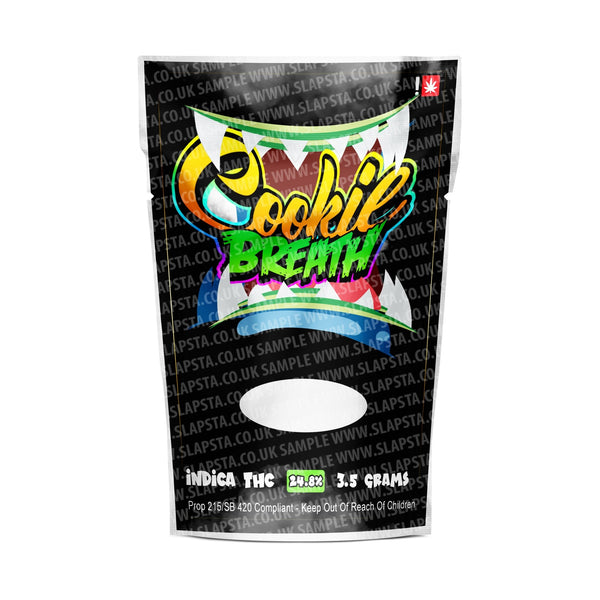 Cookie Breath Mylar Pouches Pre-Labeled - SLAPSTA