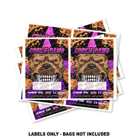 Cookie Dawg Mylar Bag Labels ONLY
