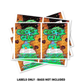 Cookie Glue Mylar Bag Labels ONLY