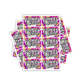 Cookies And Cream Rectangle / Pre-Roll Labels