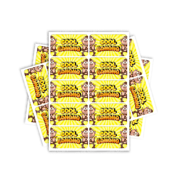 Cool Banana Rectangle / Pre-Roll Labels - Pre-Roll (10.16cm x 6.7cm) / 10