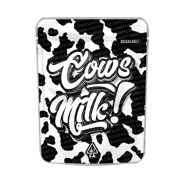 Cows Milk Mylar Pouches Pre-Labeled - SLAPSTA