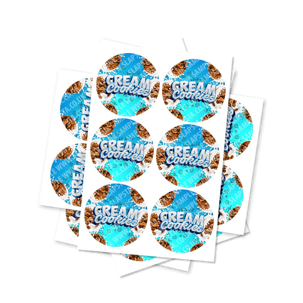 Cream Cookies Circular Stickers - SLAPSTA