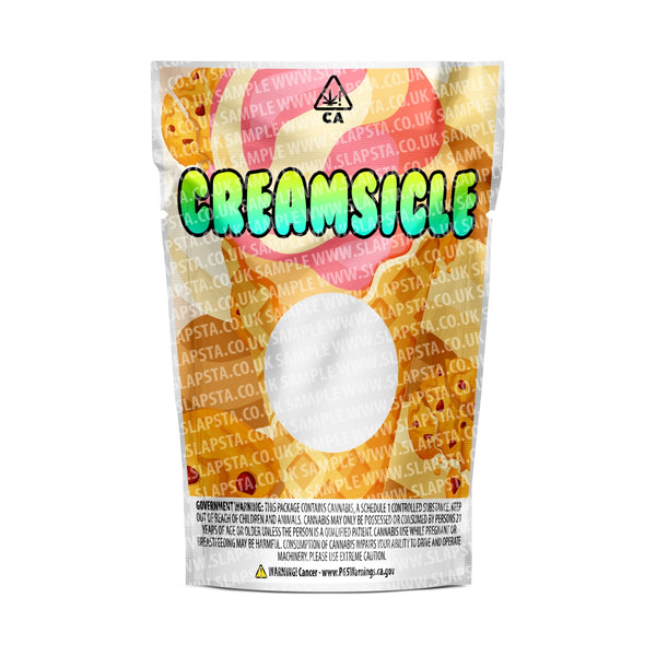 Creamsicle Mylar Pouches Pre-Labeled - SLAPSTA