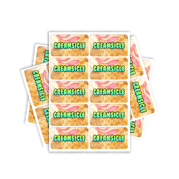 Creamsicle Rectangle / Pre-Roll Labels - SLAPSTA
